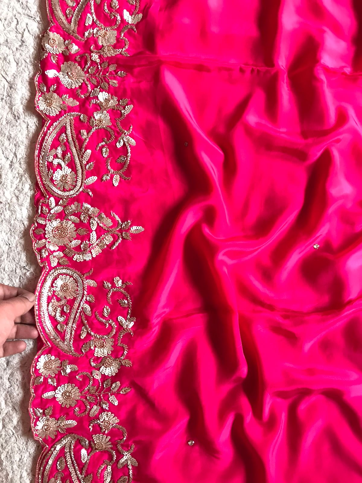 Ombre premium crepe silk saree luxury saree blouse SaffronFashion