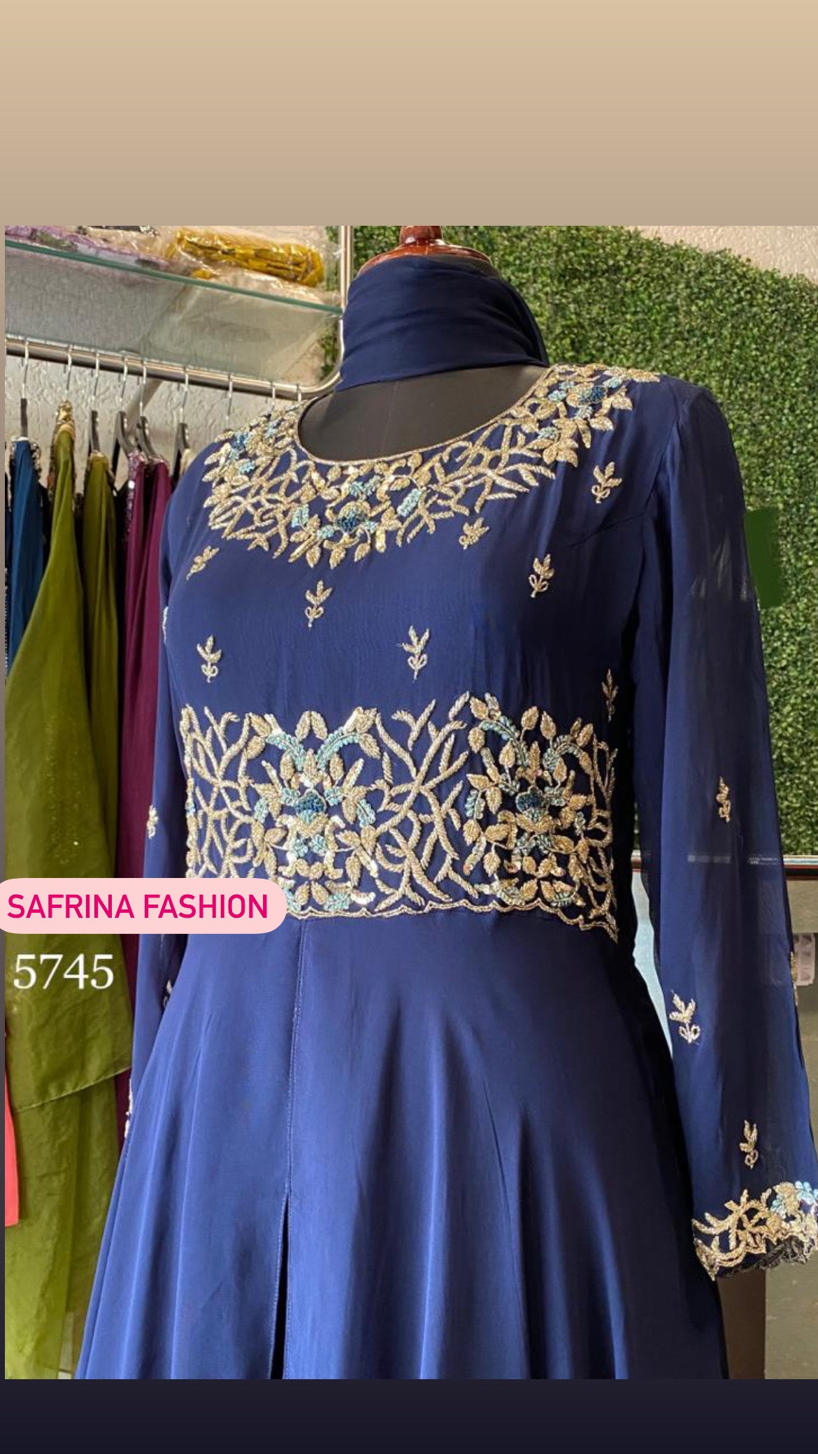 Blue Kurta Sequence dress - Saffronfashionindia