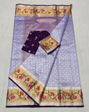 Jamawar zari lavender kota sarees