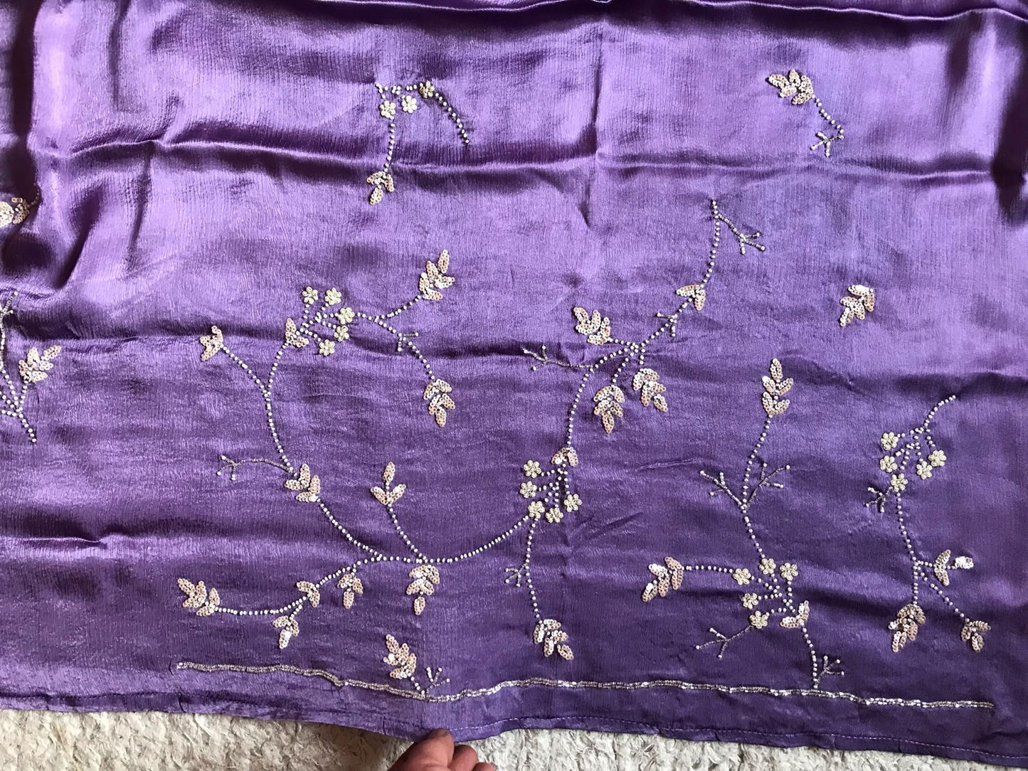 Pearl Lavender Rich Premium Saree Reception Saree - Saffronfashionindia