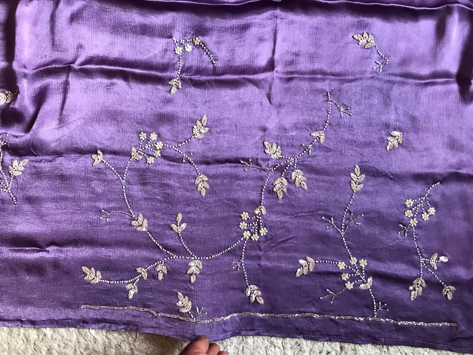 Pearl Lavender Rich Premium Saree Reception Saree - Saffronfashionindia