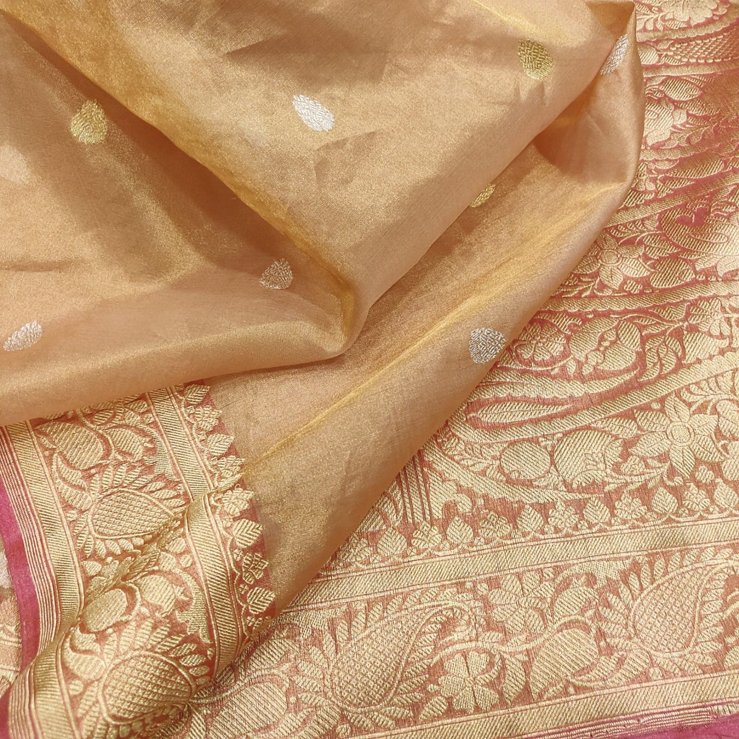 Lilac tissue handwoven saree - Saffronfashionindia