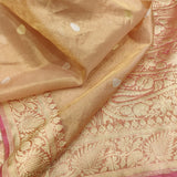 Lilac tissue handwoven saree