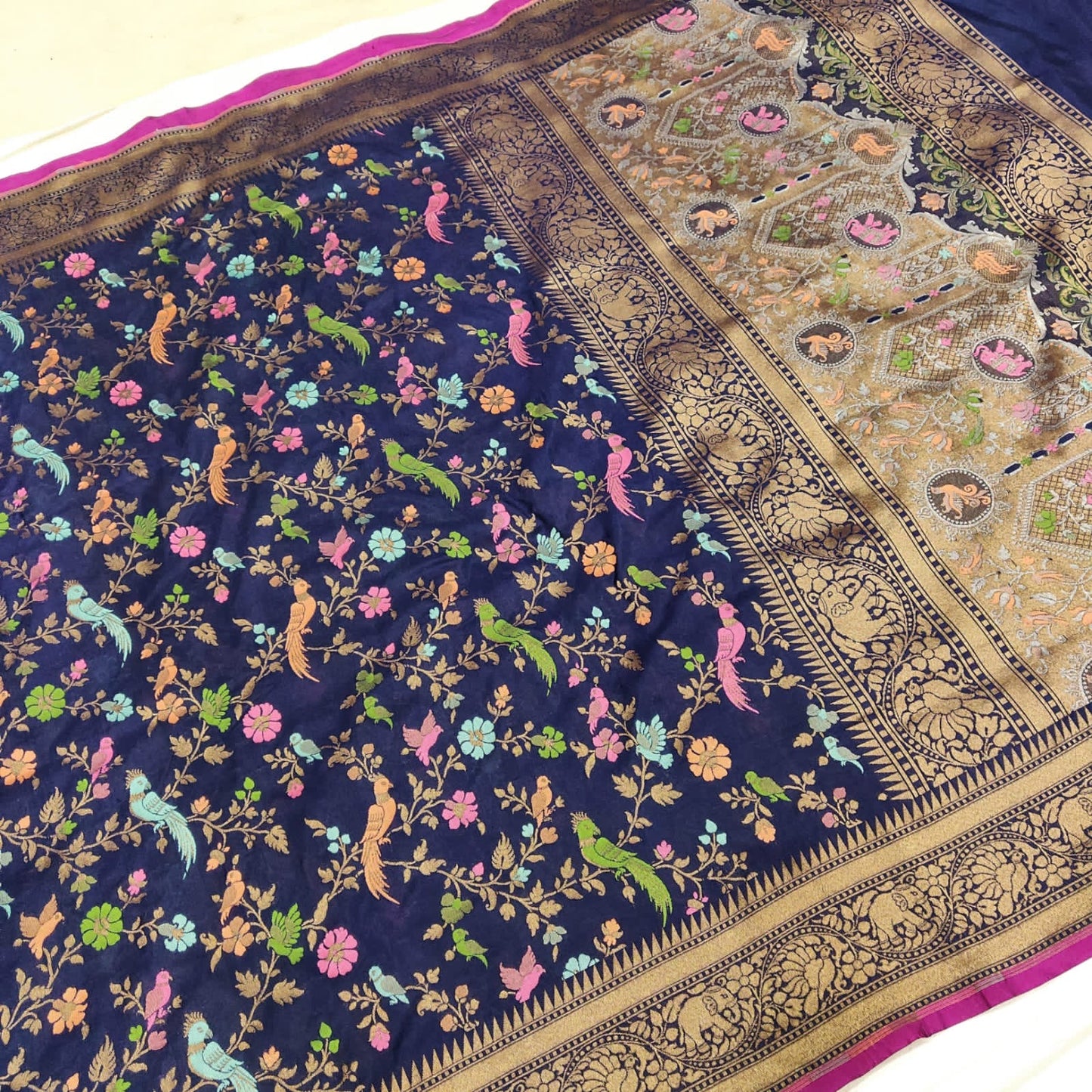 Harijana katan silk handwoven silk sarees - Saffronfashionindia