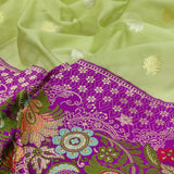 Paschmina kora handwoven saree