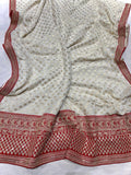 Kaisha Banarsi khaddi gorgette sari