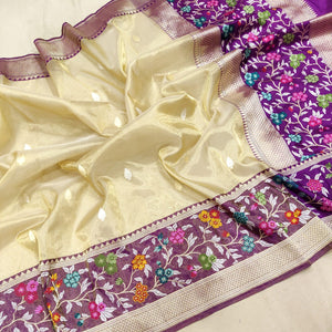 Kamisha tissue handwoven saree