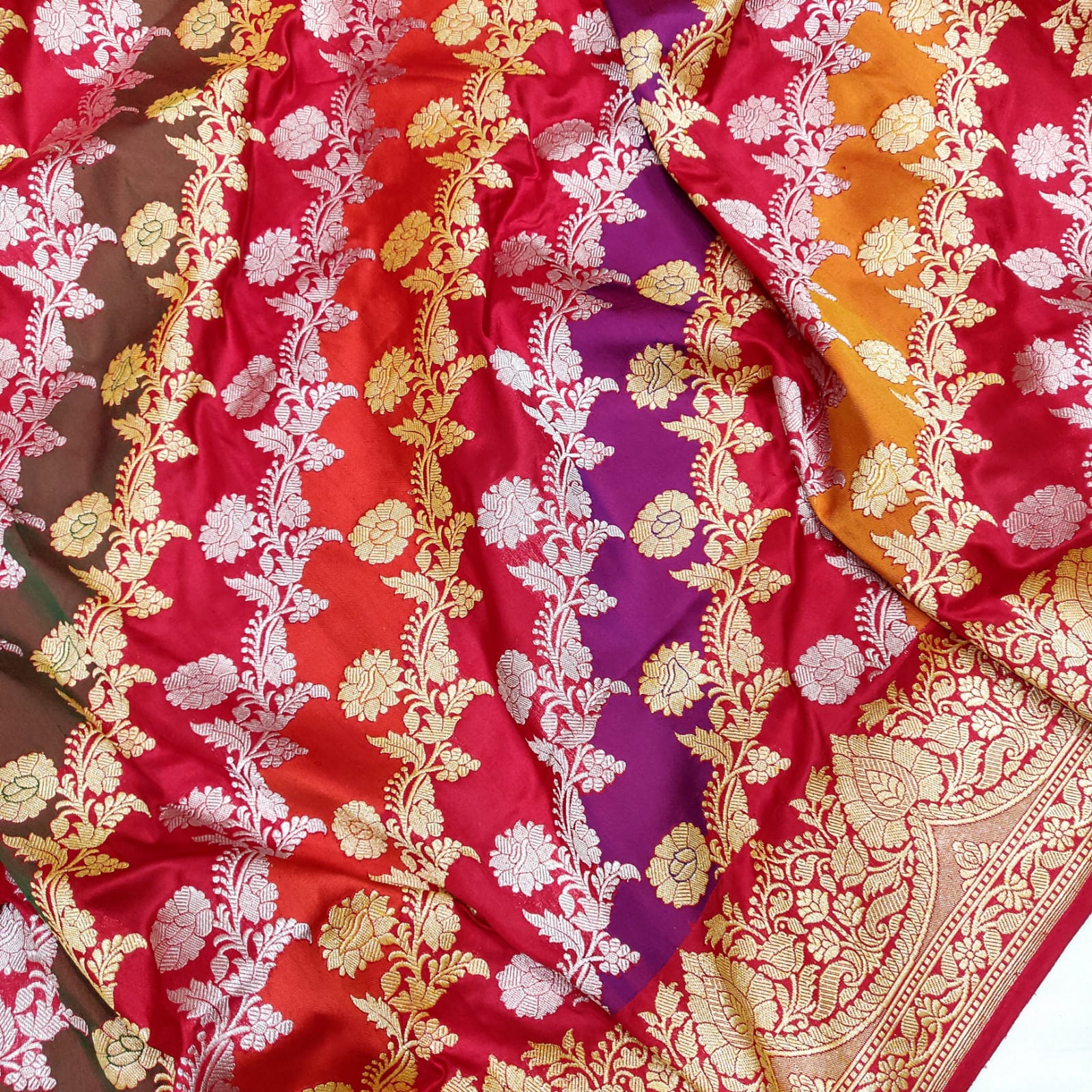 Rangkat handwoven Katan silk sarees - Saffronfashionindia