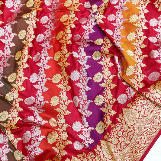 Rangkat handwoven Katan silk sarees - Saffronfashionindia
