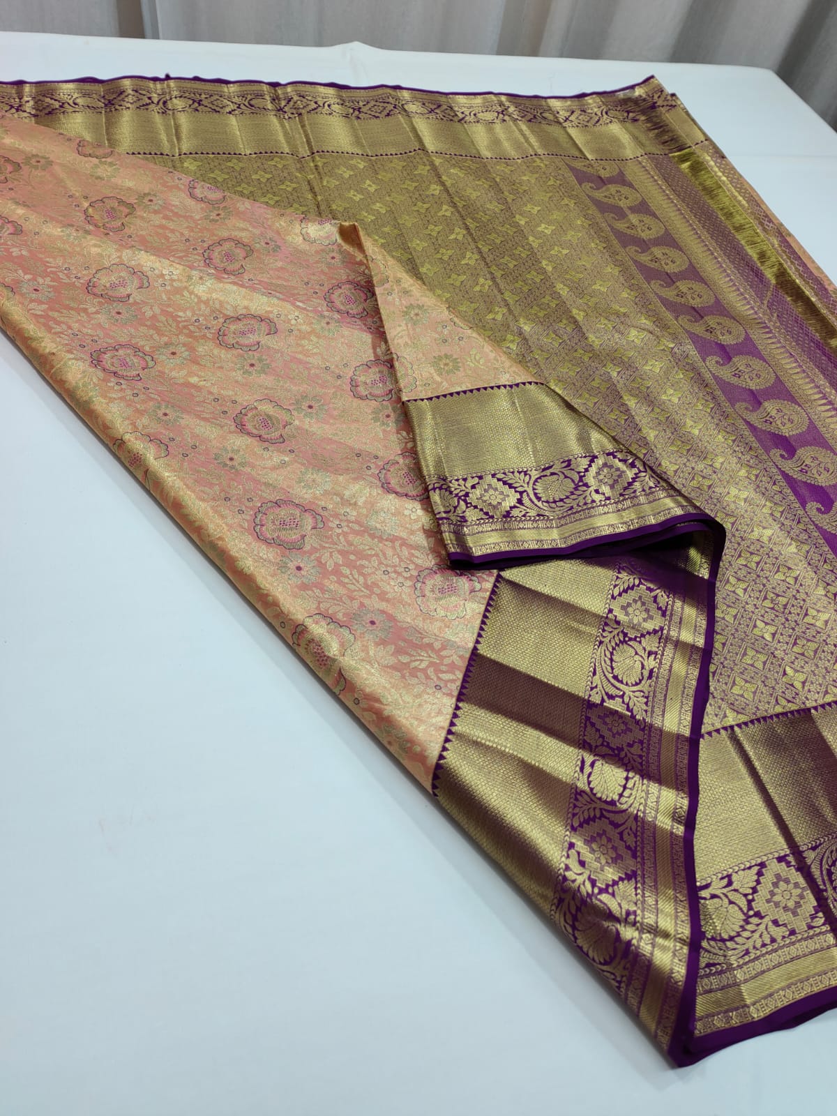 Women Kanjeevaram tissue silk saree - Saffronfashionindia