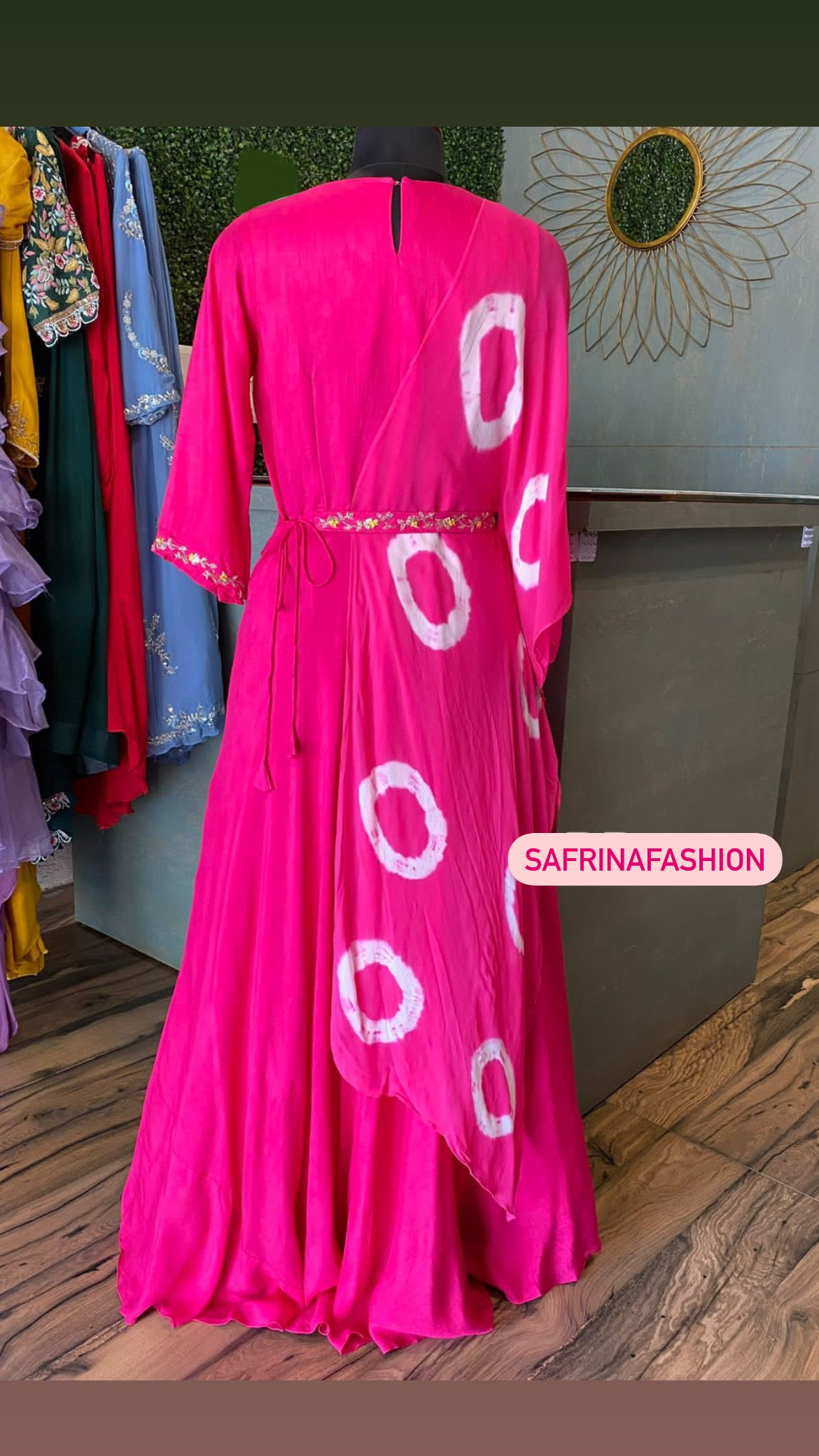 Davita silk gown dress - Saffronfashionindia