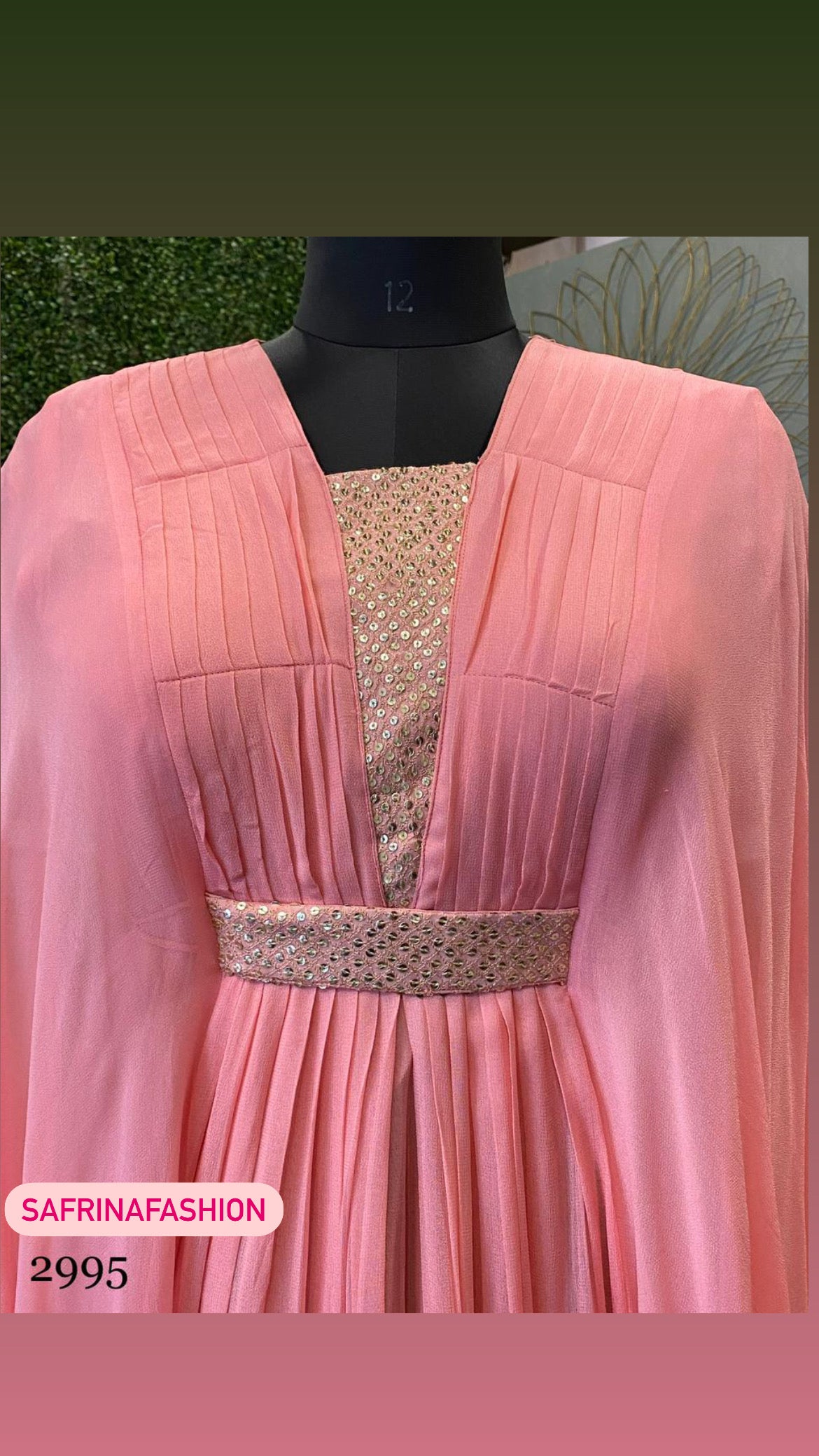 Betty indowestern kaftan dress - Saffronfashionindia