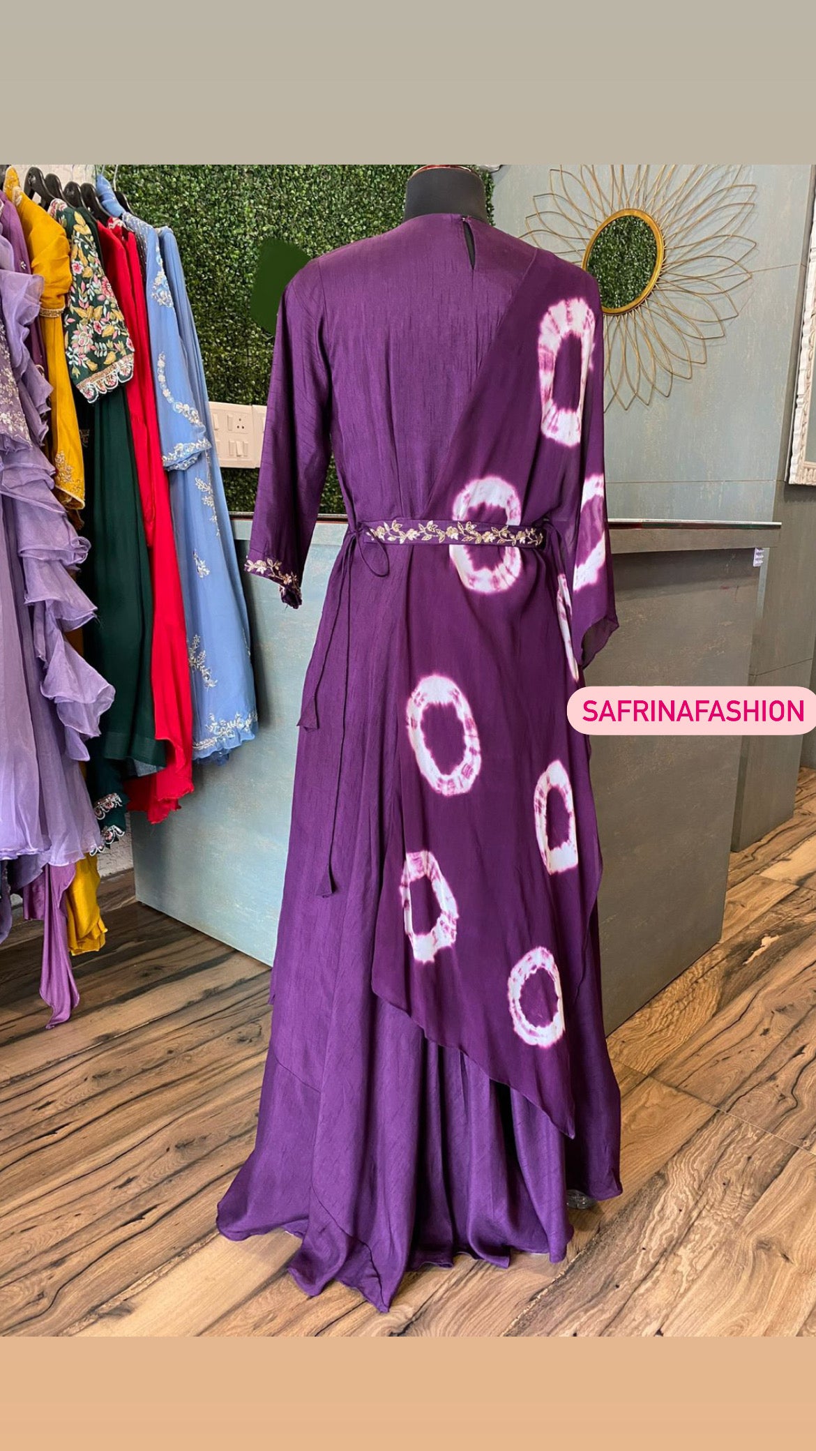 Davita silk gown dress - Saffronfashionindia