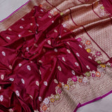 Humnava Katan silk handwoven traditional Indian sari