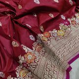 Rupali Katan silk handwoven saree