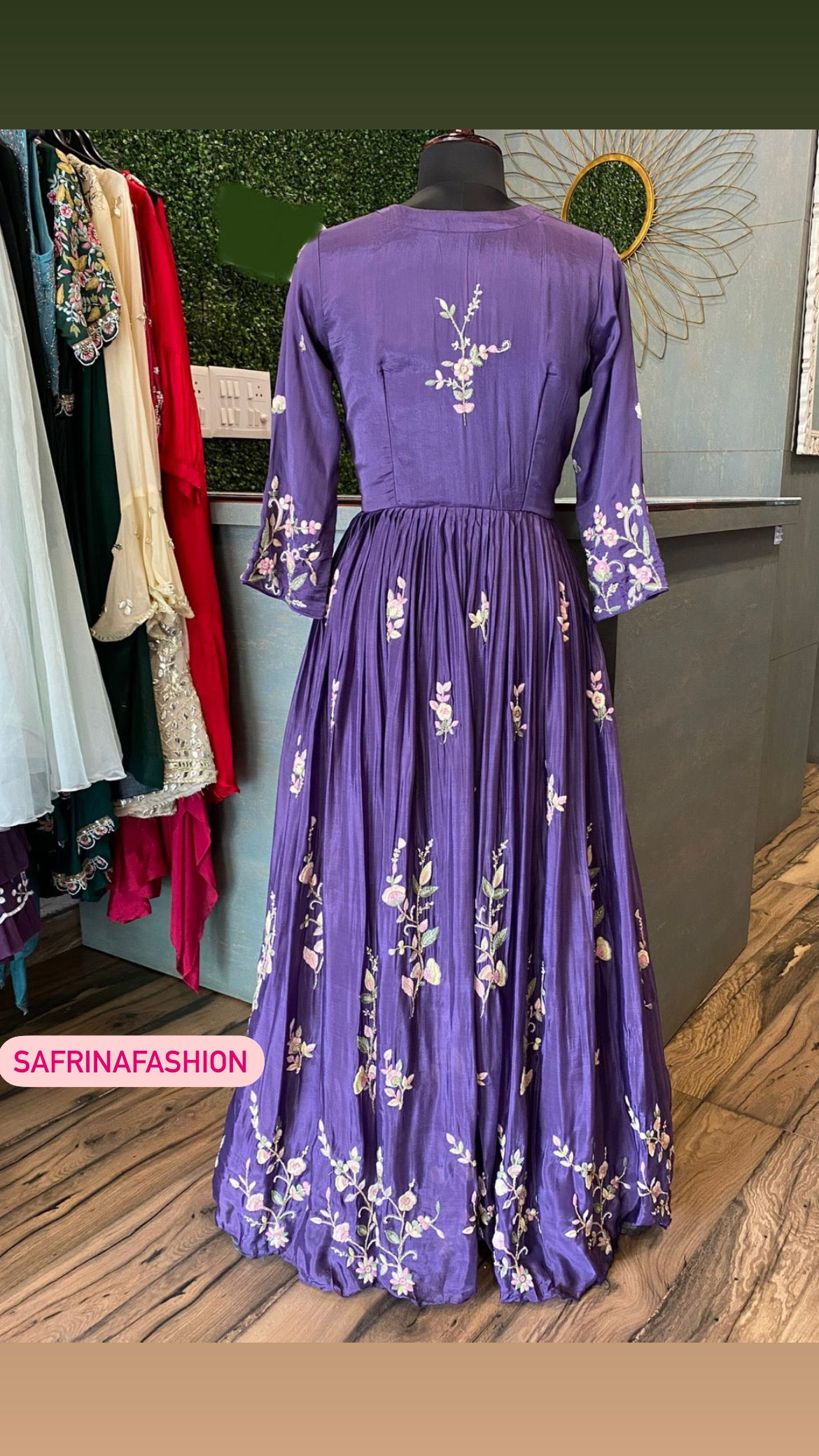 Sheema gown partywear gown - Saffronfashionindia