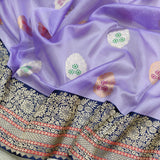Lavender kora handwoven sarees
