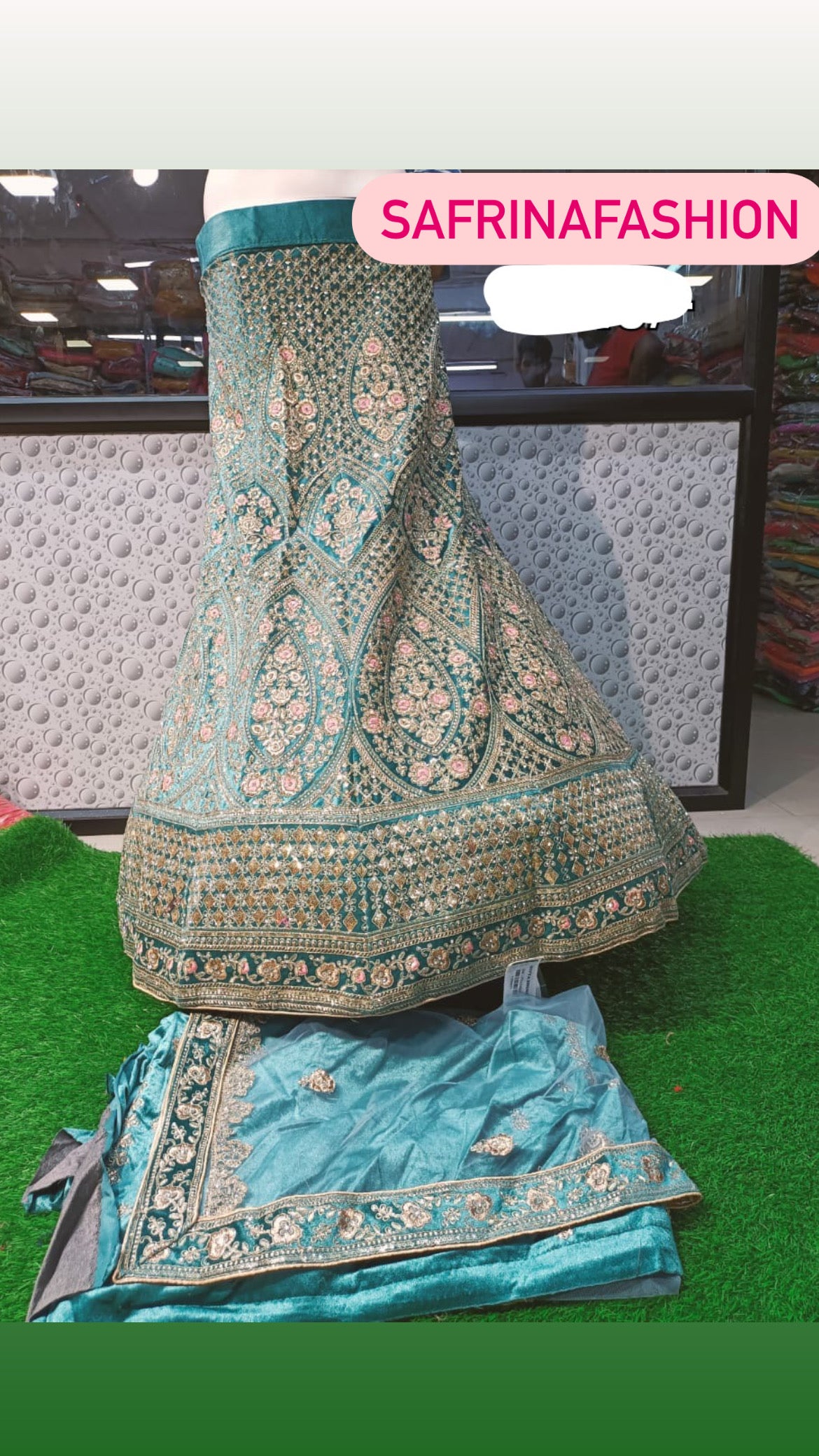 Navesha bridal lehanga/sangeet lehanga - Saffronfashionindia