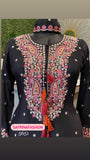 Black embroidery kurta set