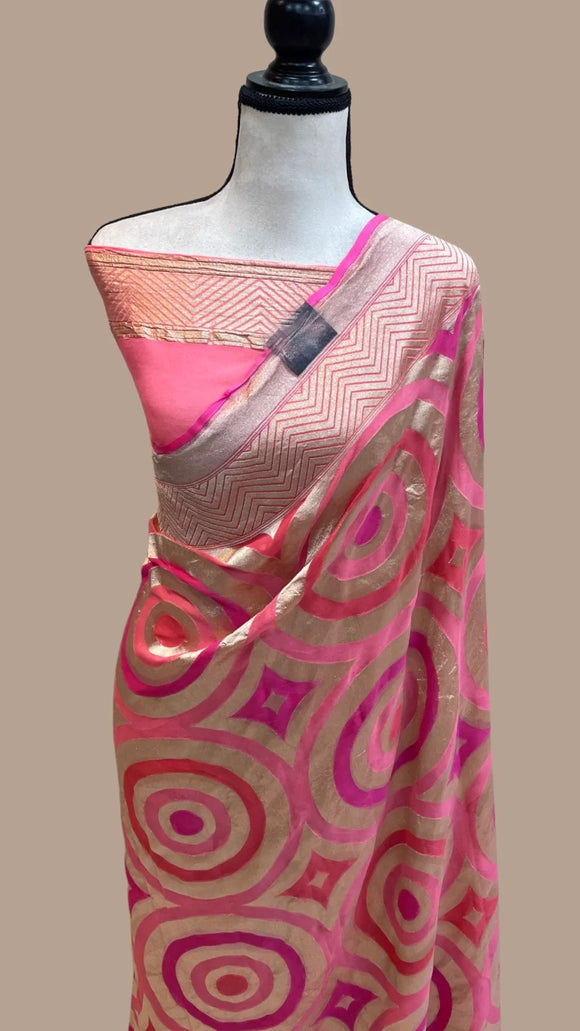 Jinna khaddi gorgette Indian partywear sarees