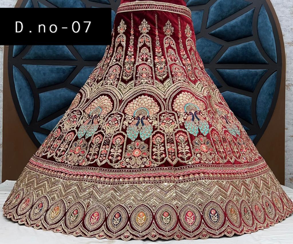 Ramleela inspired velvet lehanga choli - Saffronfashionindia