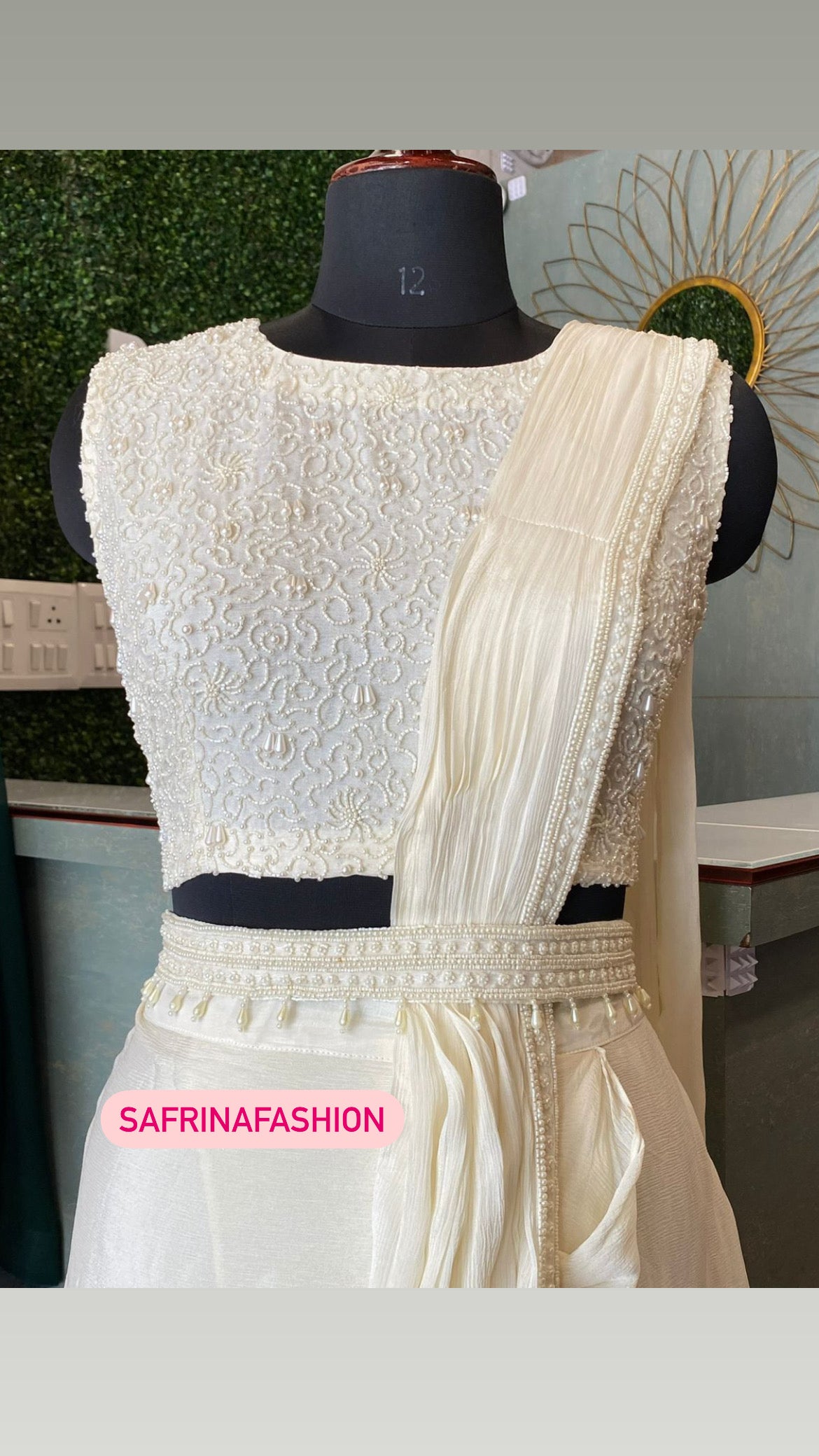 Angel pearl Indowestern dress - Saffronfashionindia