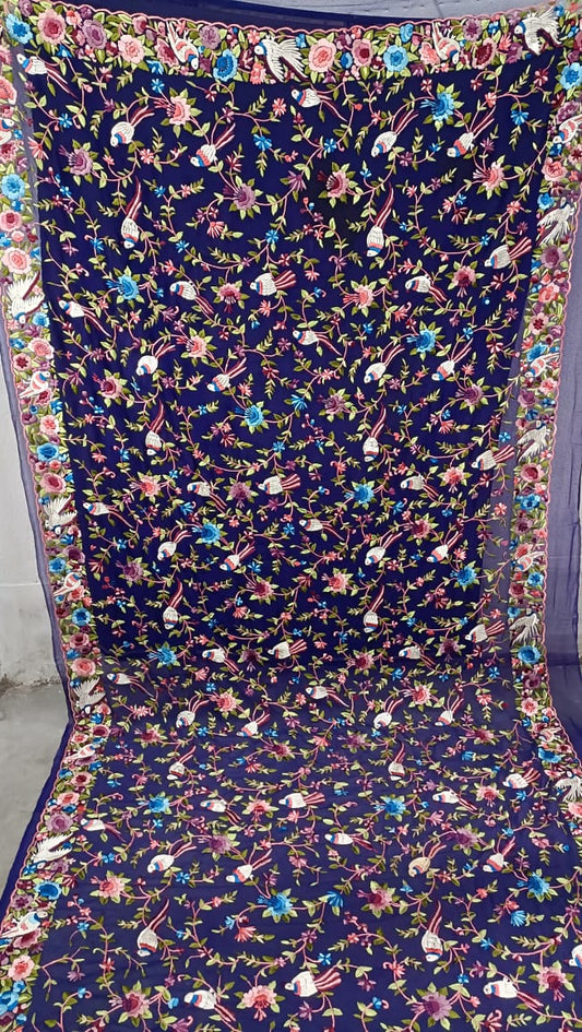 Gulshan Parsi gara saree Indian saree - Saffronfashionindia