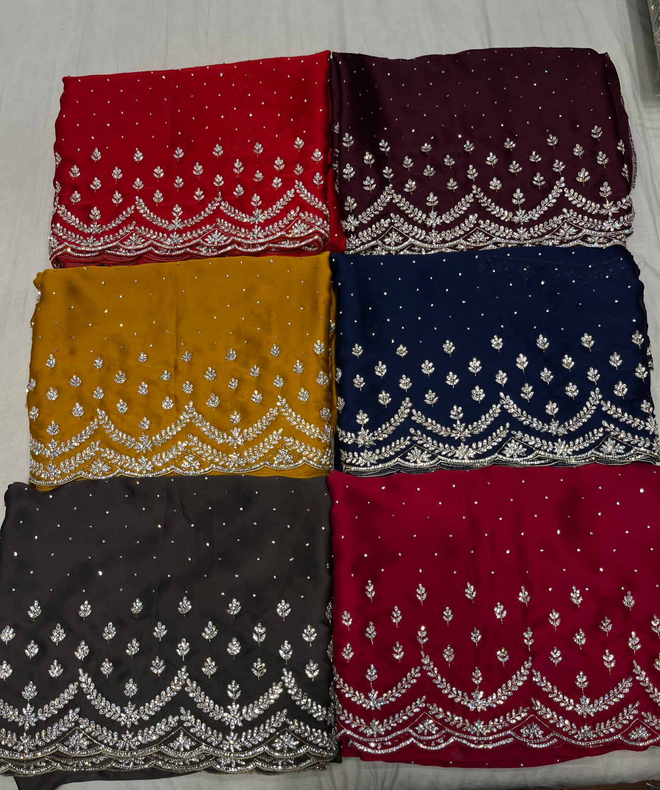 Zarkan satin reception saree - Saffronfashionindia