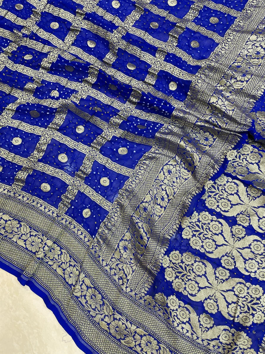 Mariah gorgette Banarsi sarees - Saffronfashionindia