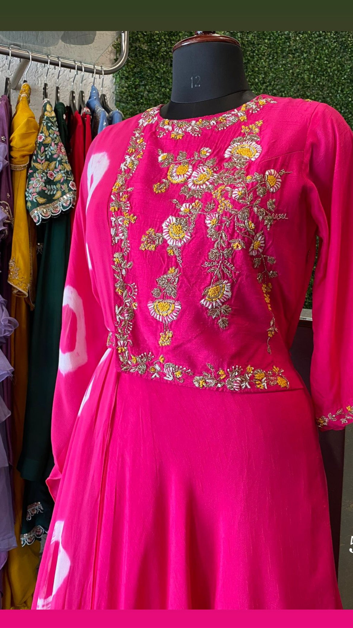 Davita silk gown dress - Saffronfashionindia