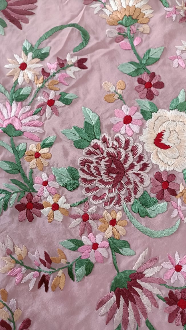 Kashmiri inspired authentic Parsi saree - Saffronfashionindia