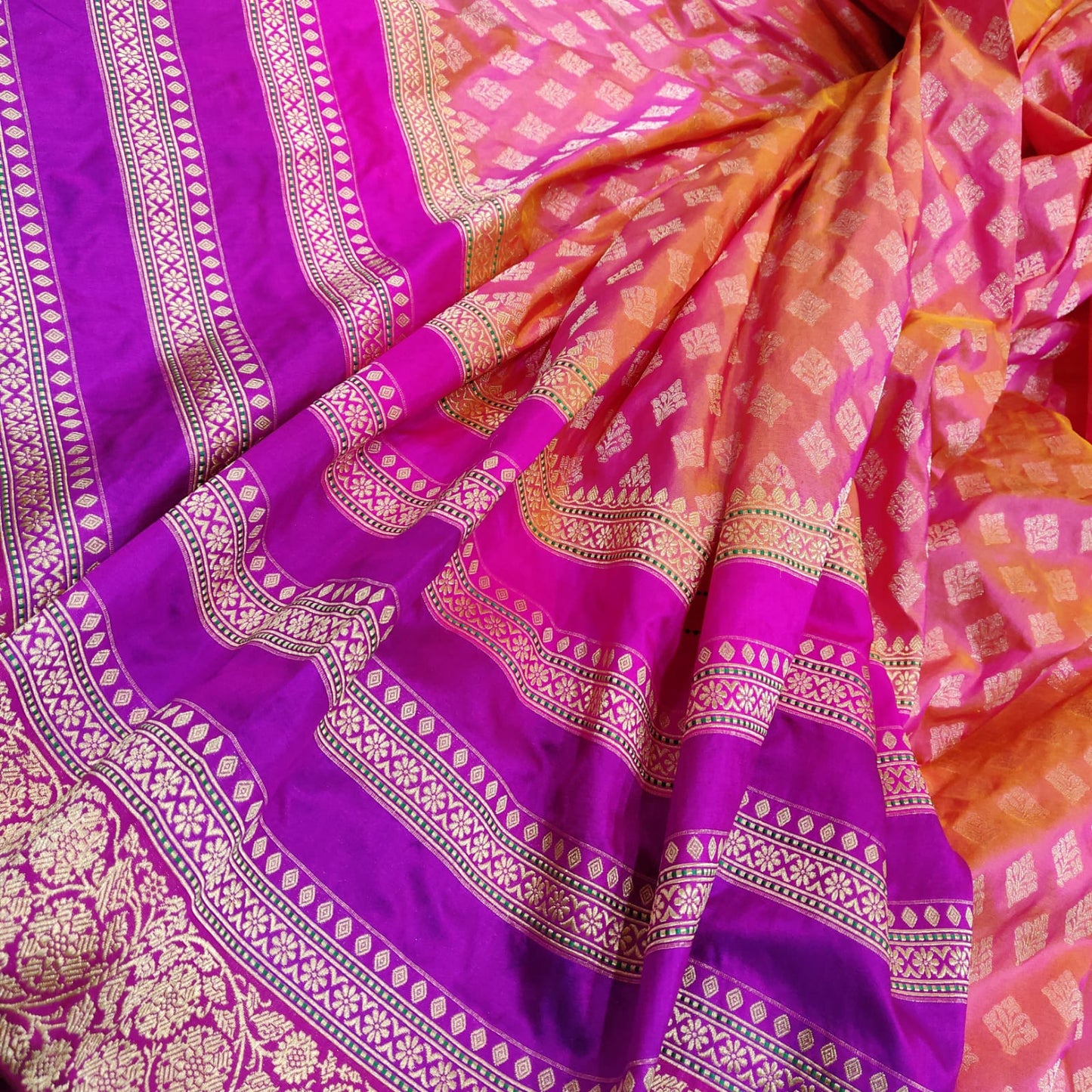 Preenam Katan pink beautiful sarees - Saffronfashionindia