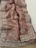 Lisa zardosi organza saree wedding sari