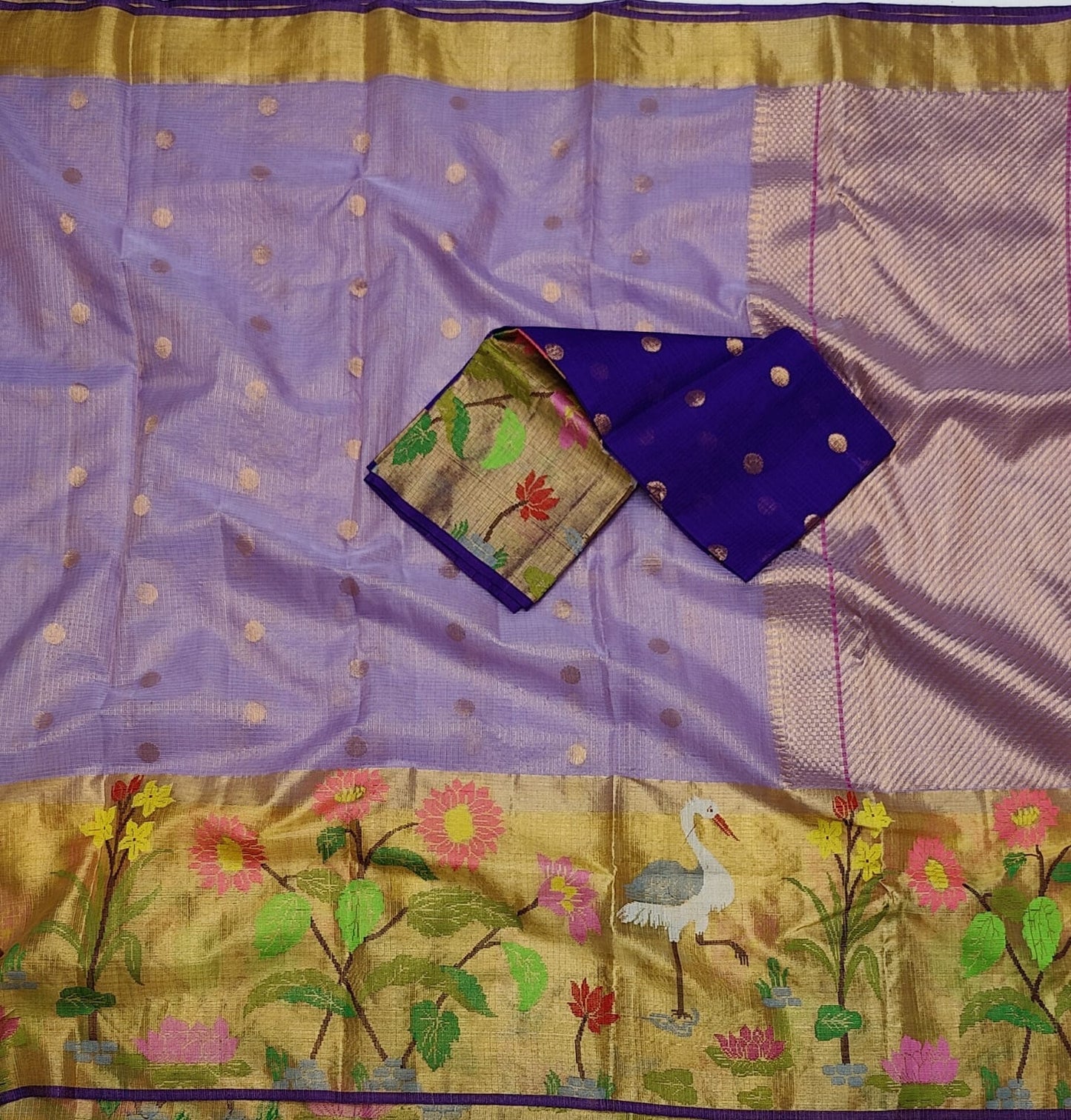 Nihad tissue zari kota saree - Saffronfashionindia