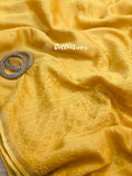 Daisy yellow Chikankari saree