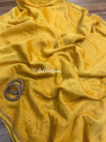 Daisy yellow Chikankari saree