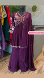 Rushi peplum indoweatern dress partywear gown
