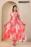 Pink beautiful digital Anarkali dress