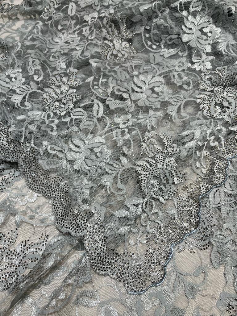 Vani Chaintley lace swarosvki inspired women saree - Saffronfashionindia