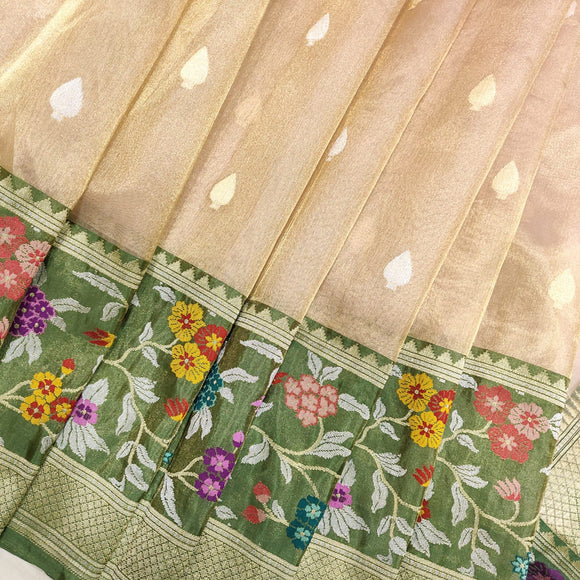 Savisha kora tissue handwoven saree