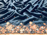 Premium organza embroidery zardosi saree
