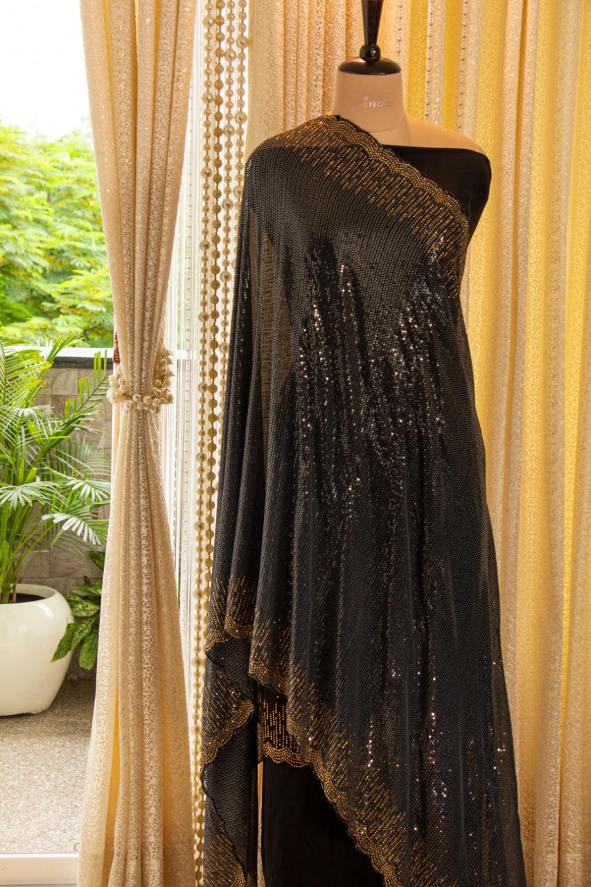 Sparkling crepe salwar suit - Saffronfashionindia