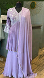 Lavender beautiful peplum kurta dress