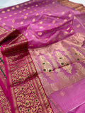 Vanita pink Chanderi silk sari