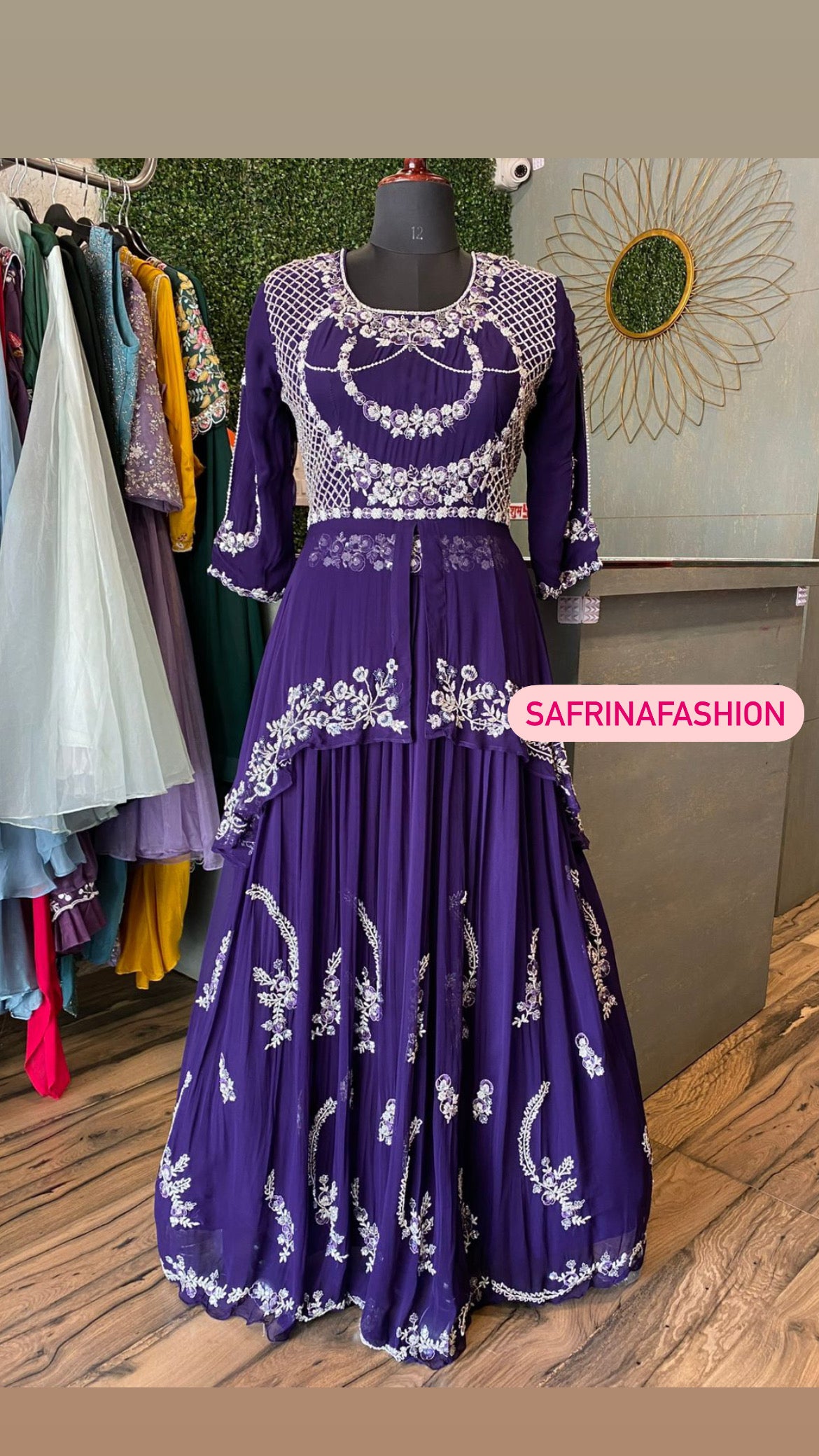Parish long gown reception gown - Saffronfashionindia