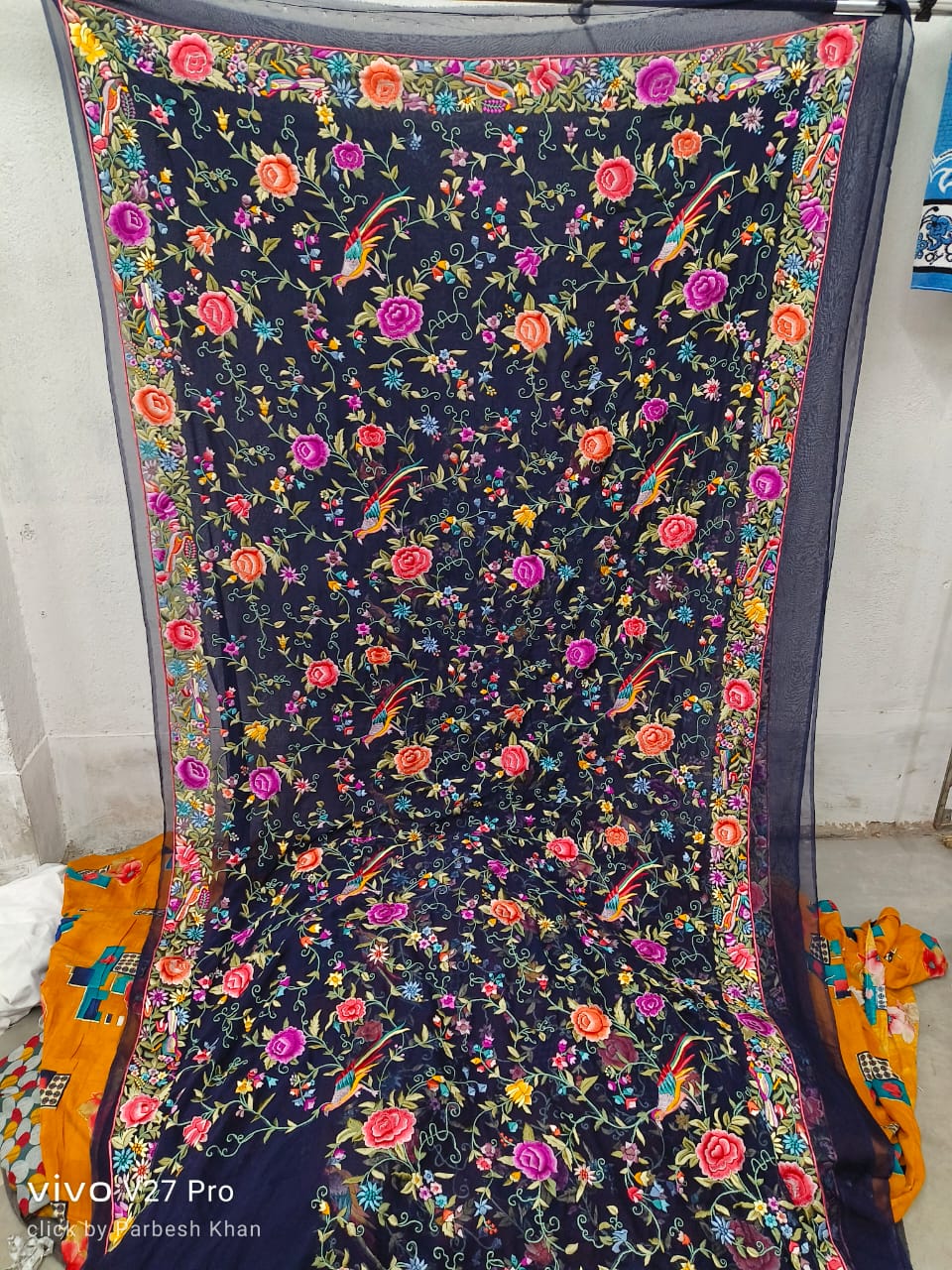 Rosila Authentic Parsi gara saree - Saffronfashionindia