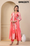 Pink beautiful digital Anarkali dress