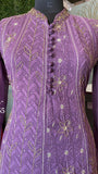 Purple gorgette kurta dress