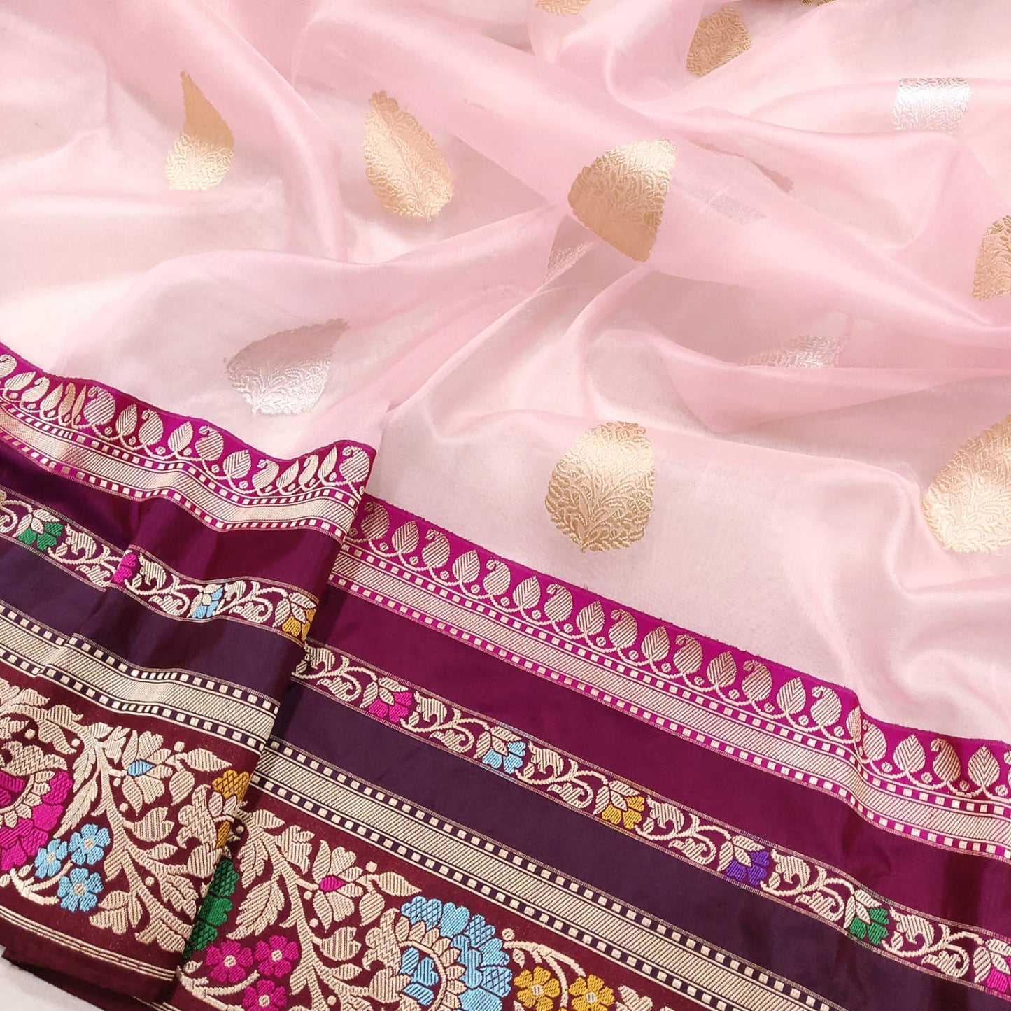 Pini kora exclusive saree - Saffronfashionindia