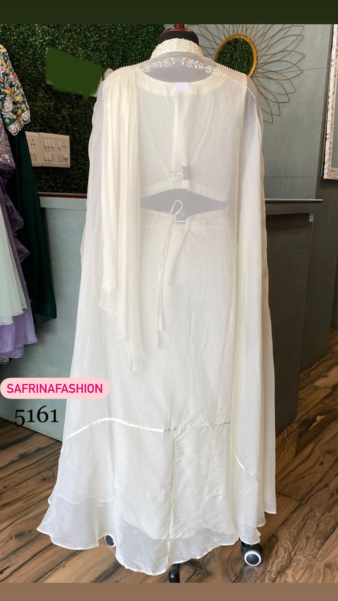 Angel pearl Indowestern dress - Saffronfashionindia